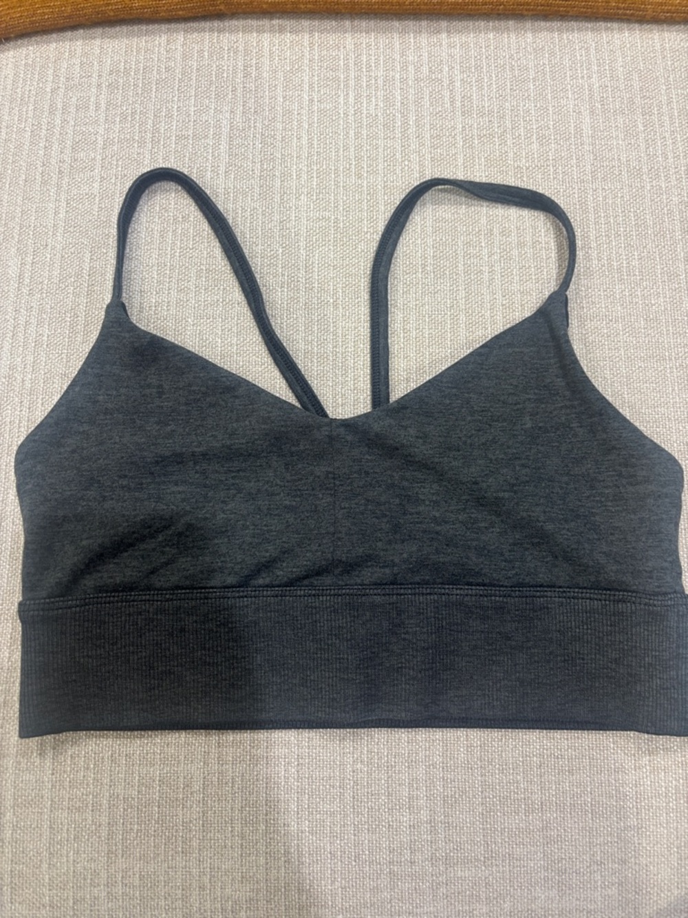 GAP Charcoal Seamless V-Neck Sports Bralette